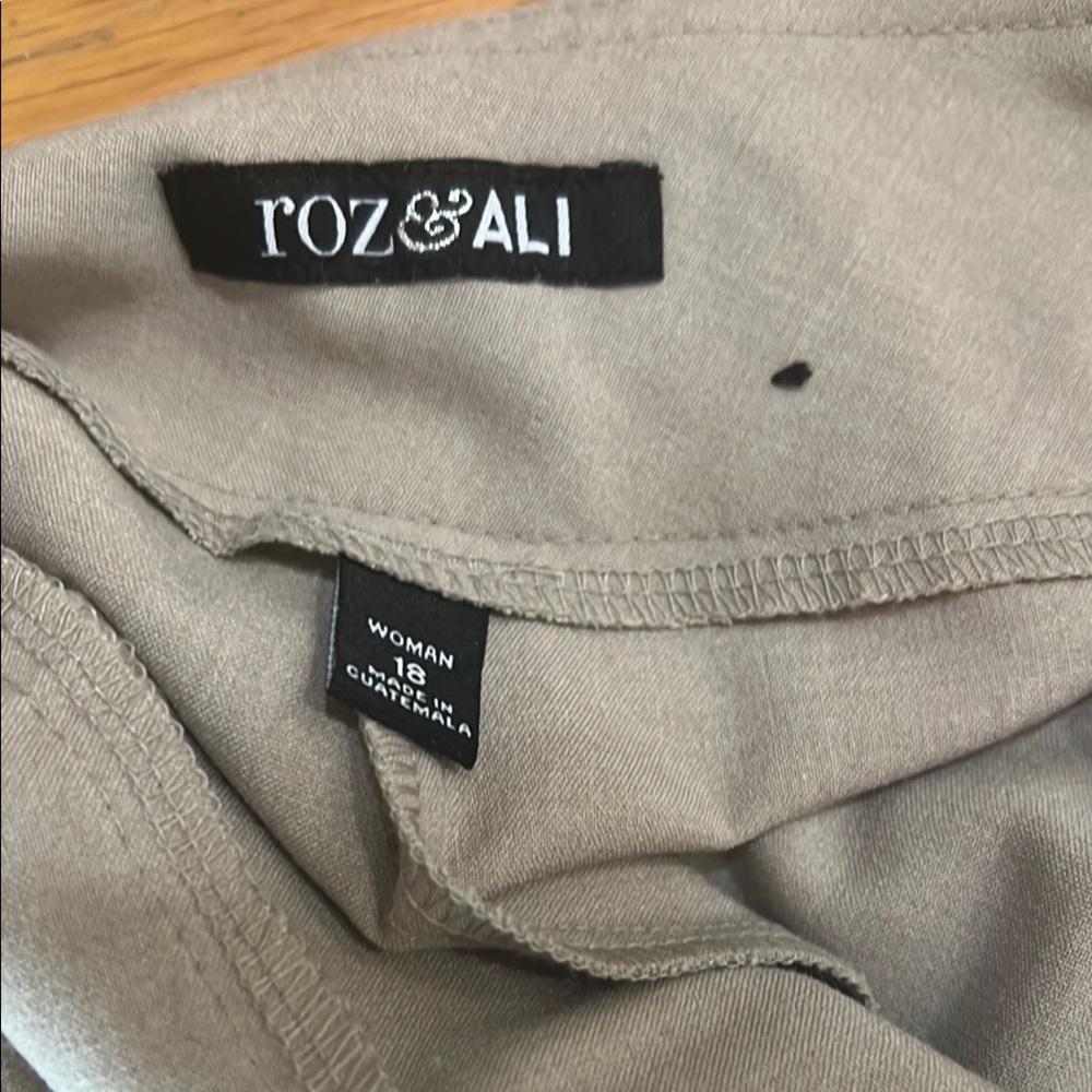 Women’s Roz & Ali Tan Dress Slacks - Picture 2 of 3